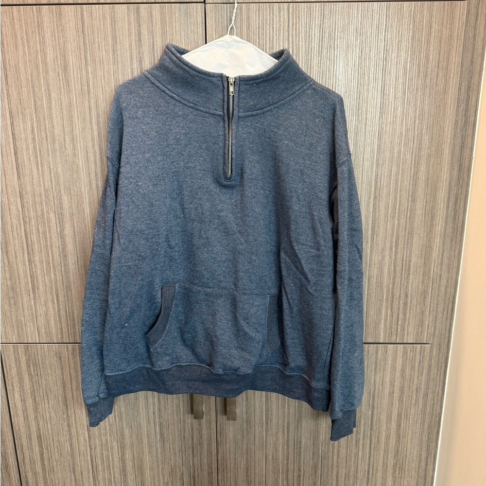 Blue Half-Zip Sweater